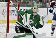 NHL Predictions: Expert Picks on Saturday, December 13 Dallas Stars goaltender Jake Oettinger (29) makes a save on a Colorado Avalanche shot during the third period in game five of the second round of the 2024 Stanley Cup Playoffs