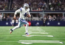 Breaking Down The Average Joe Contest NFL Picks Week 11 Dallas Cowboys quarterback Dak Prescott (4) runs the ball during the second half of the game against the Seattle Seahawks at AT&T Stadium in Arlington, Texas, on November 30, 2023.