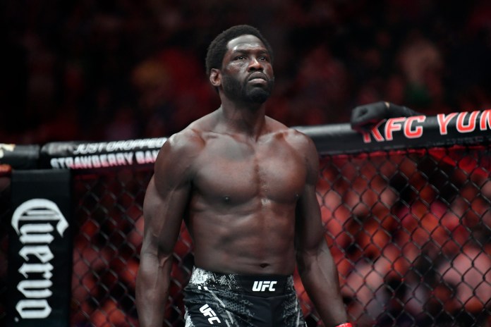 Jared Cannonier looks out over the crowd before the start of his middleweight main bout against Nassourdine Imavov at the UFC Fight Night mixed martial arts event in Louisville, KY, on Saturday, June 8, 2024.