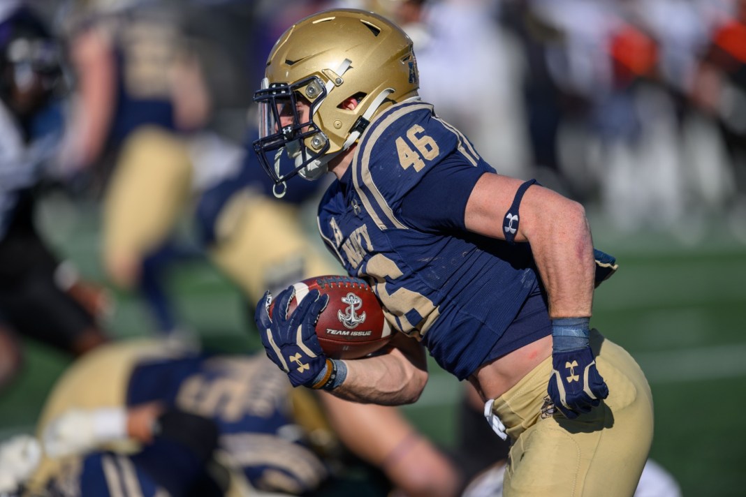 navy midshipmen rb alex tecza