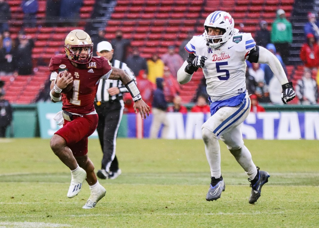 thomas castellanos qb of the boston college eagles