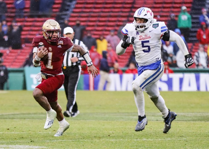thomas castellanos qb of the boston college eagles