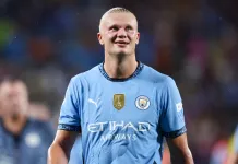EPL Best Bets and Predictions October 25-26 Manchester City forward Erling Haaland looks on at halftime against Barcelona during a Champions Tour friendly match at Camping World Stadium.