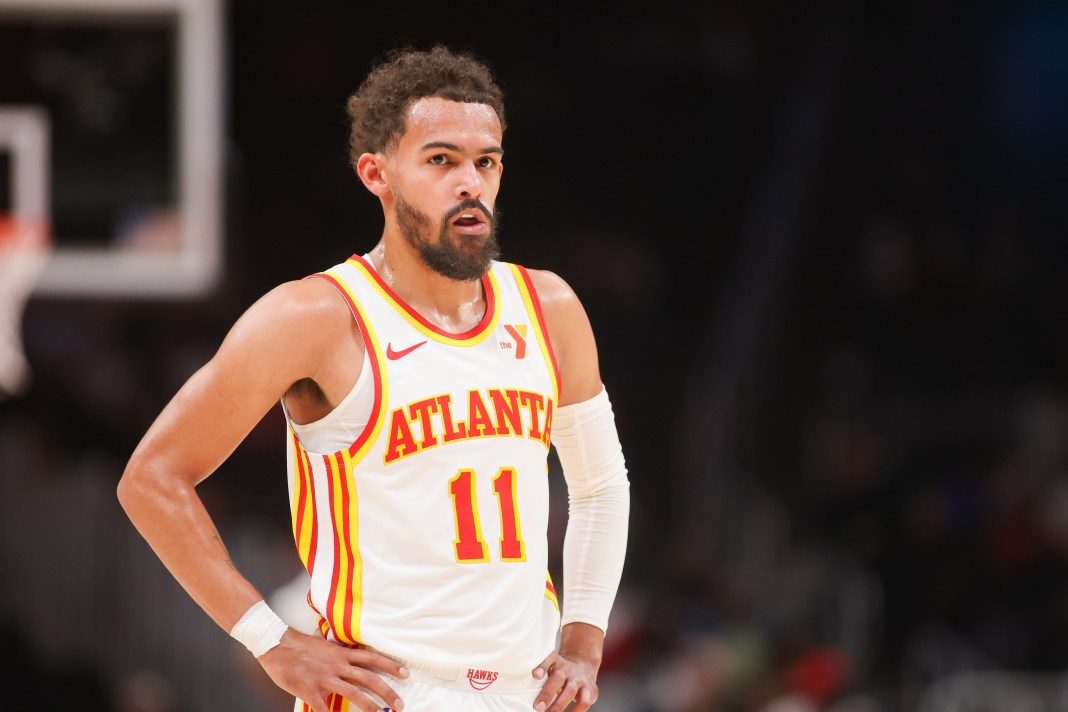 Hawks guard Trae Young faces the 76ers in a preseason game.