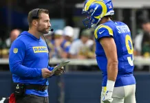 Giants vs. Rams Predictions: Week 2 Monday Night Football odds, picks, and player props Los Angeles Rams head coach Sean McVay talks to quarterback Matthew Stafford (9) during the third quarter against the Green Bay Packers. nfl picks