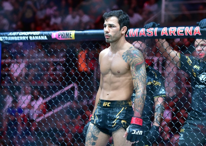Alexandre Pantoja fights against Steve Erceg during UFC 301 at Rio Arena