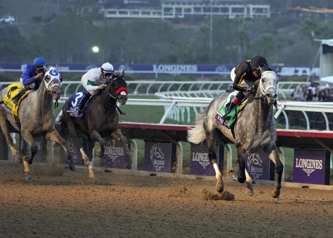 Knicks Go crosses the finish line first in the Breeders' Cup Classic during the Breeders' Cup World Championships at Del Mar Race Track