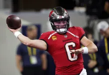 NFL Week 14 Survivor Pool Picks 2025 Buccaneers quarterback Baker Mayfield throws the ball against the Cowboys during the 2024 NFL season.