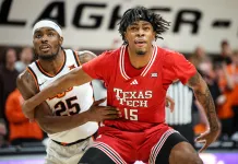 College Basketball Picks Today: Greg Peterson Best Bets for Tuesday, November 11 Texas Tech Red Raiders forward JT Toppin (15) blocks out Oklahoma State Cowboys forward Robert Jennings II (25) during the first half at Gallagher-Iba Arena on February 15, 2025.