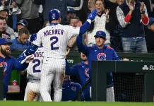 MLB Player Prop Picks Today: Top Prop Bets for Saturday, June 27 Chicago Cubs second baseman Nico Hoerner (2) high fives manager Craig Counsell (11) after hitting an RBI sacrifice fly against the Los Angeles Dodgers during the fifth inning at Wrigley Field in Chicago, Illinois, on April 23, 2025.