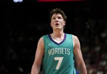 NBA Summer League: Best bets for Thursday, July 17th Hornets first-round pick Kon Knueppel walks during the 2025 Vegas Summer League.