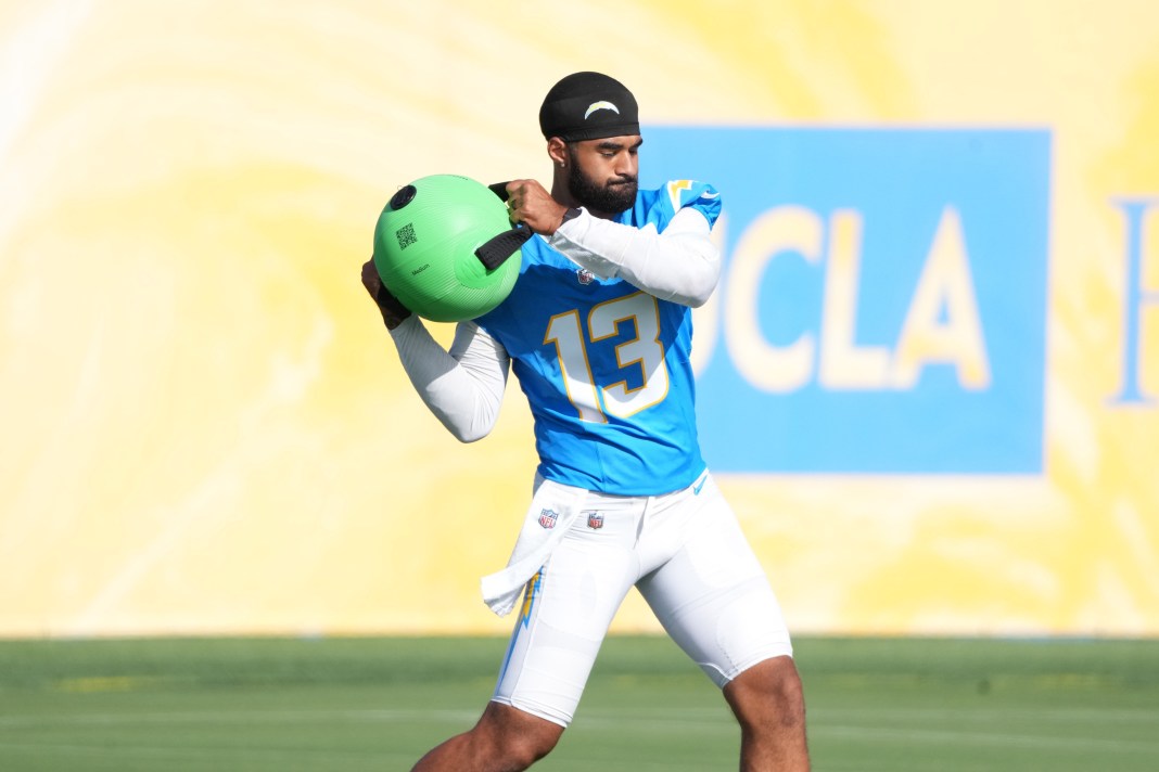 Los Angeles Chargers quarterback DJ Uiagalelei