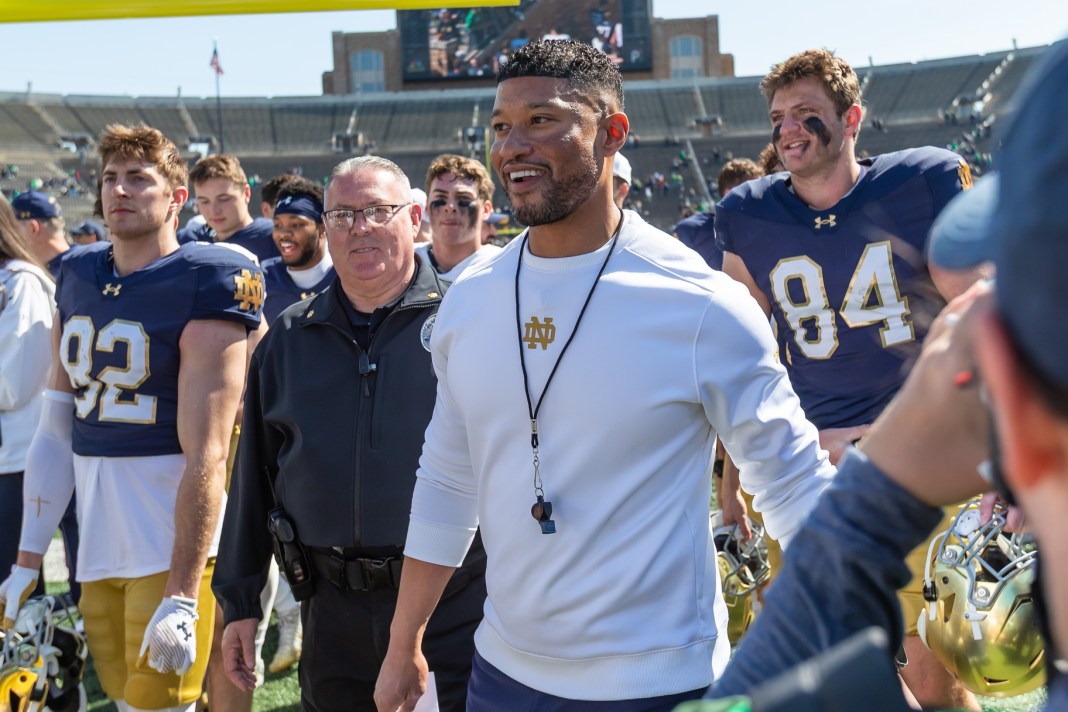 Notre Dame coach Marcus Freeman