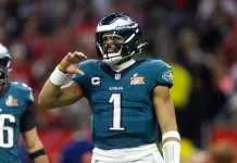 Eagles vs. Bears Predictions: Week 3 Monday Night Football odds, picks, and player props Eagles quarterback Jalen Hurts gestures to his team against the Chiefs in Super Bowl LIX.