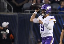 Falcons vs. Vikings Predictions: Week 2 Sunday Night Football odds, picks and player props Vikings quarterback J.J. McCarthy throws a pass against the Bears in Week 1 of the 2025 NFL season.