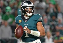 NFL 2025 Results from the Makinen Strength Ratings Jalen Hurts, Philadelphia Eagles, NFL
