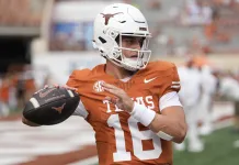 Week 12 College Football Predictions from the T Shoe Index Texas quarterback Arch Manning throws a pass against San Jose State during the 2025 college football season.