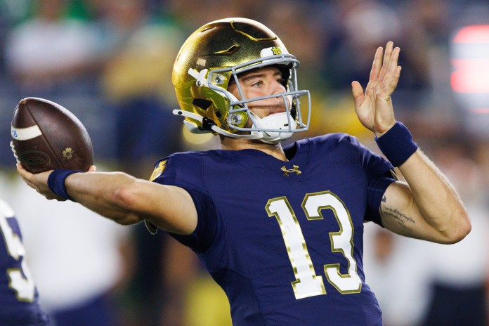 CJ Carr, Notre Dame, college football