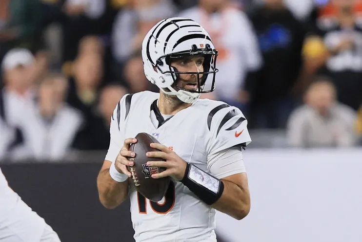 NFL: Pittsburgh Steelers at Cincinnati Bengals Bengals quarterback Joe Flacco drops back to pass against the Steelers during the 2025 NFL season.