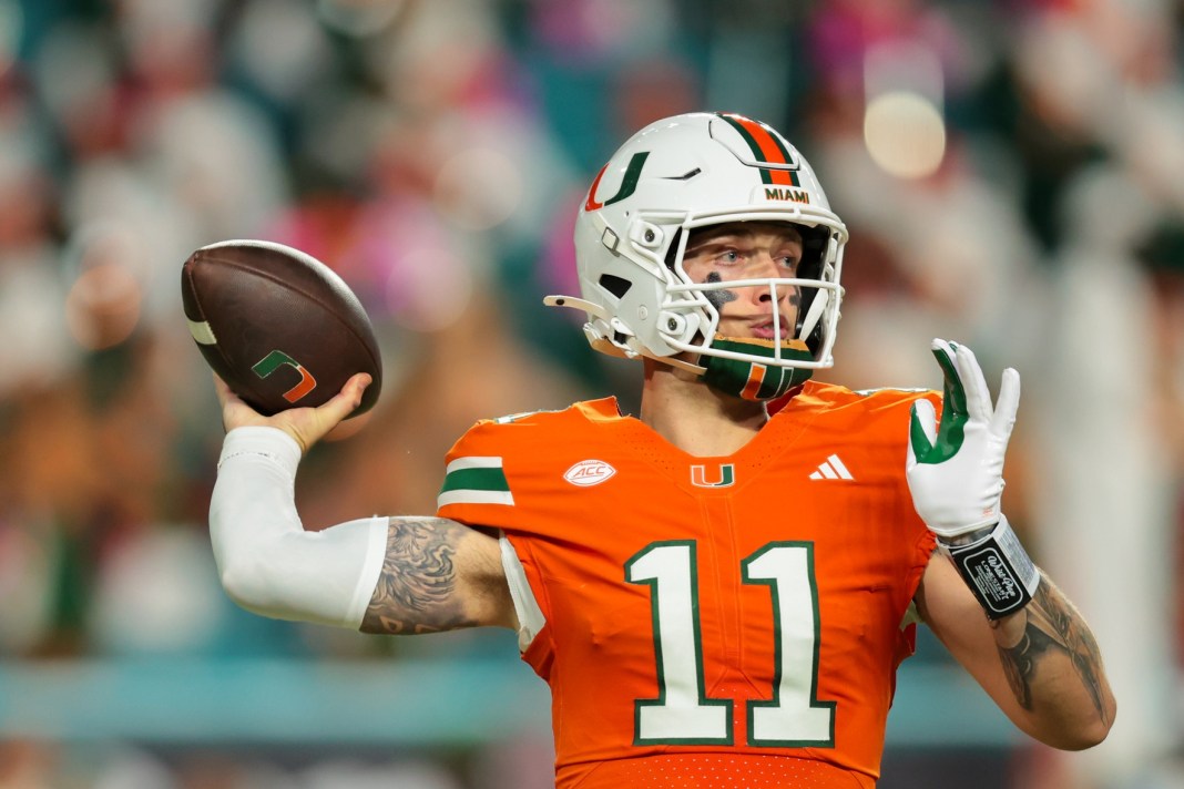 NCAA Football: Louisville at Miami Carson Beck, Miami Hurricanes