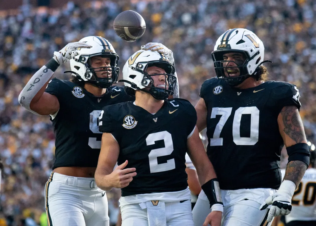 Syndication: The Tennessean Diego Pavia, Vanderbilt, college football