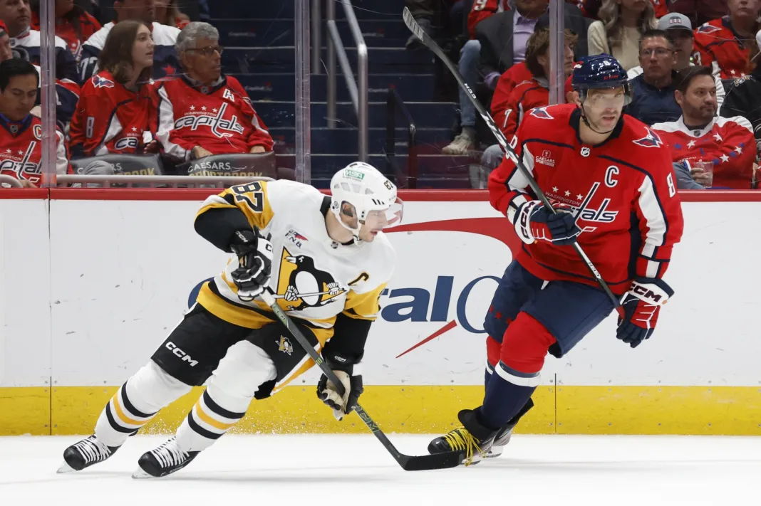 NHL: Pittsburgh Penguins at Washington Capitals Sidney Crosby, Alex Ovechkin, NHL