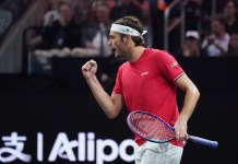 ATP Finals Monday, November 10: Tennis Best Bets, Predictions, Top Picks Taylor Fritz celebrates a point against Carlos Alcaraz at the 2025 Laver Cup.