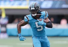 NFL Week 10 Prop Bets: AI Projections, Matchup Data, and Trends Panthers running back Rico Dowdle runs against the Cowboys during the 2025 NFL season.