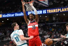 NBA Player Prop Picks Today: Top Prop Bets for Monday, November 10 Wizards big man Alexandre Sarr dunks against the Hornets during the 2025-26 NBA season.