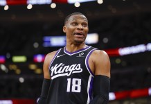 NBA Predictions Today: Best Bets and Player Props for Sunday, November 9 Kings guard Russell Westbrook reacts during a game against the Bulls in the 2025-26 NBA season.
