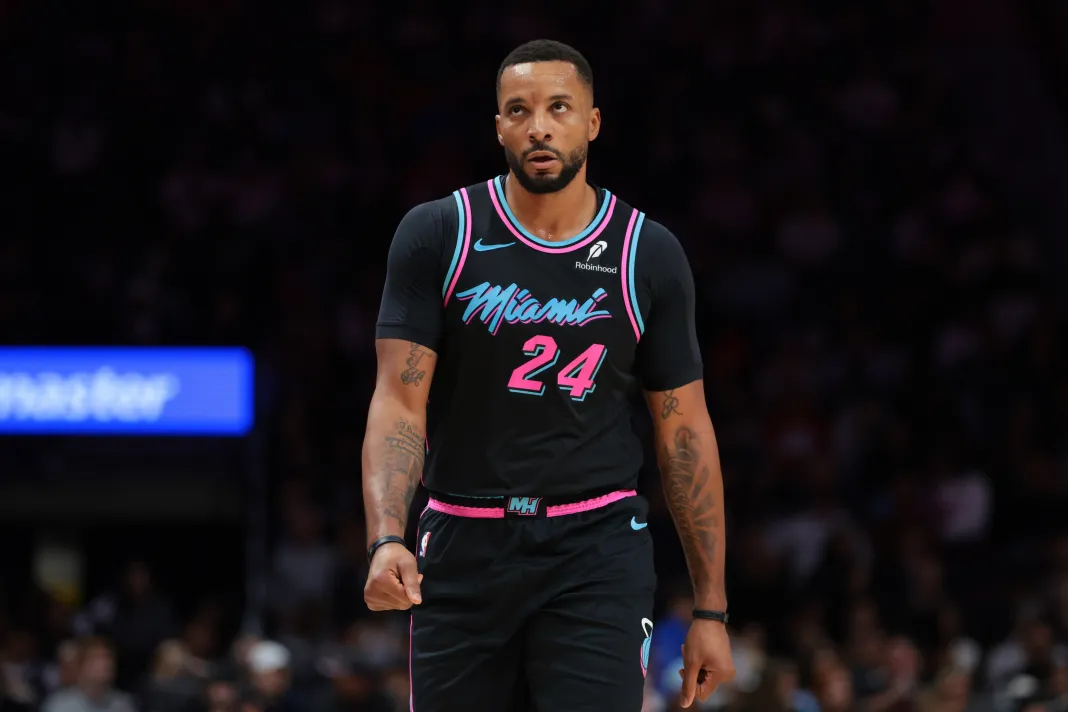 NBA: Cleveland Cavaliers at Miami Heat Heat guard Norman Powell walks against the Cavaliers during the 2025-26 NBA season.