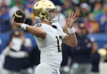 Determining College Football True Road Field Advantage CJ Carr, Notre Dame, college football