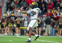 College Football Top Plays Based on Betting Splits, Power Ratings and Trends – Week 14 Bryce Underwood Michigan Wolverines quarterback
