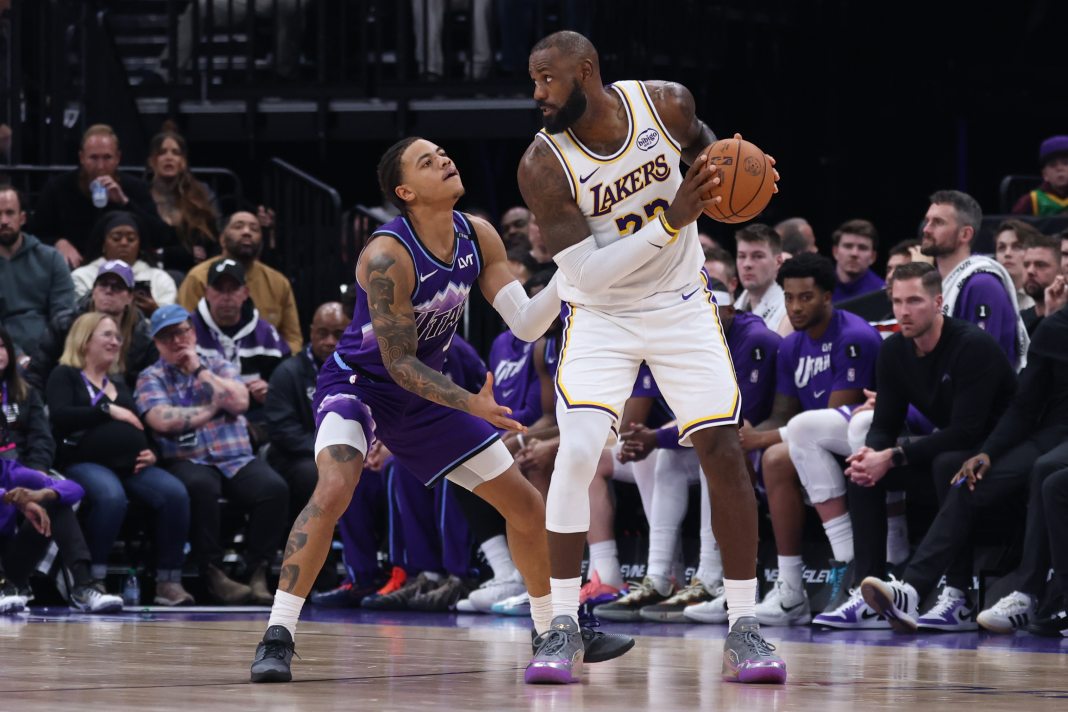 NBA: Los Angeles Lakers at Utah Jazz LeBron James Los Angeles Lakers forward