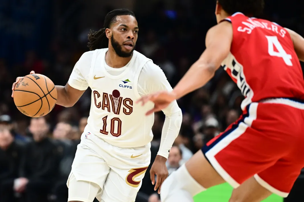 NBA: Los Angeles Clippers at Cleveland Cavaliers Cavaliers star Darius Garland looks to make a play against the Clippers during the 2025-26 NBA season.