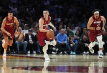 NBA Cup Predictions Today: Best Bets and Player Props for Tuesday, December 9 Heat star Tyler Herro brings the ball up the floor against the Mavericks during the 2025-26 NBA season.