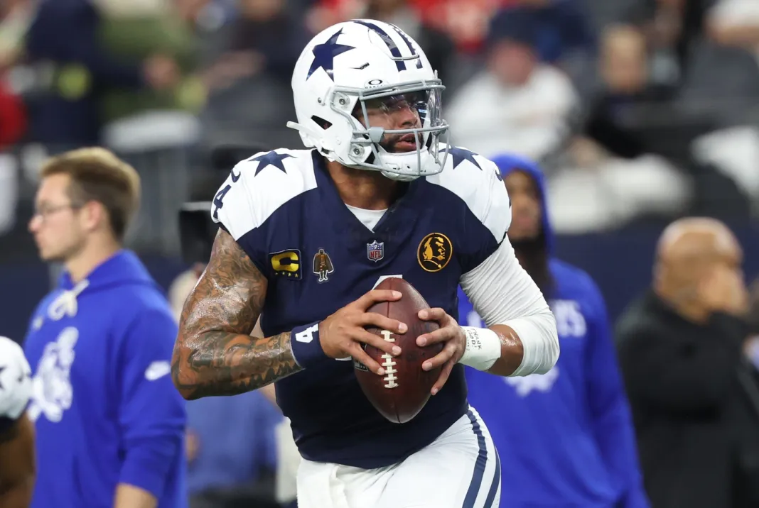 NFL: Kansas City Chiefs at Dallas Cowboys Cowboys star Dak Prescott looks to throw against the Chiefs during the 2025 NFL season.