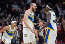 NBA Predictions Today: Best Bets and Player Props for Monday, December 8 Pacers players celebrate a play against the Bulls during the 2025-26 NBA season.