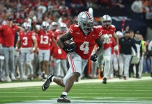CFP Quarterfinal: Miami vs. Ohio State Cotton Bowl Prediction December 31, 2025 Ohio State wide receiver Jeremiah Smith makes a play against Indiana in the 2025 Big Ten Championship Game.