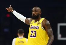 Rockets vs. Lakers Predictions: Christmas Day NBA odds, picks and player props Lakers superstar LeBron James points during a game against the Suns in the 2025-26 NBA season.