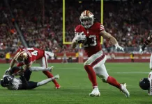 Seahawks vs. 49ers Predictions: Week 18 odds, picks, and player props 49ers superstar Christian McCaffrey rushes against the Bears during the 2025 NFL season.