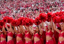 Early Betting Report on College Football Playoff Semifinals Indiana Hoosier fans at Rose Bowl