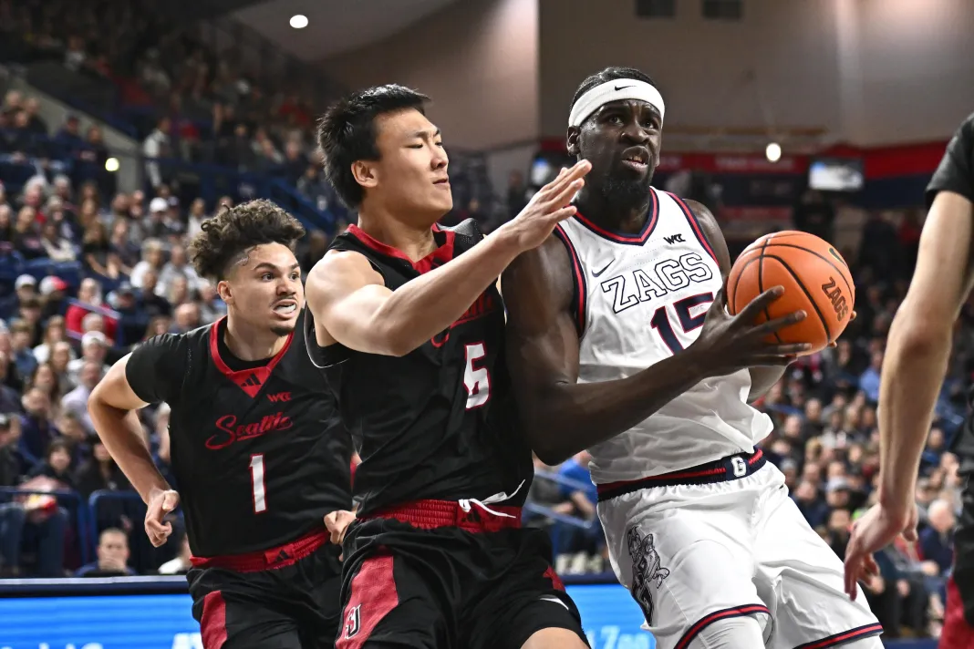 NCAA Basketball: Seattle at Gonzaga Graham Ike, Gonzaga, college basketball