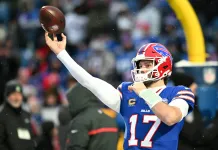 Bills vs. Jaguars Predictions: NFL Playoffs NFC Wild Card Round odds, picks, and player props Bills superstar Josh Allen warms up against the Jets during the 2025 NFL season.