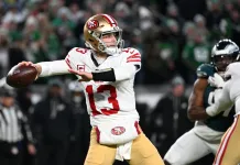 49ers vs. Seahawks Predictions: NFL Playoffs NFC Divisional Round odds, picks, and player props 49ers quarterback Brock Purdy looks to throw against the Eagles during the NFL Playoffs.