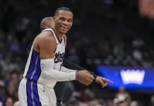 NBA Player Prop Picks Today: Top Prop Bets for Monday, January 12 Kings guard Russell Westbrook reacts to a play against the Rockets during the 2025-26 NBA season.