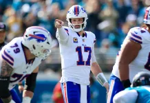Bills vs. Broncos Predictions: NFL Playoffs AFC Divisional Round odds, picks, and player props Bills superstar Josh Allen signals against the Jaguars during the NFL Playoffs.