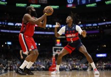 NBA Picks & Predictions Today (Jan. 20): Best Bets on Sides & Totals Clippers star James Harden takes a shot against the Wizards during the 2025-26 NBA season.