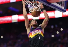 NBA Picks & Predictions Today (Jan. 23): Best Bets on Sides & Totals Suns superstar Devin Booker dunks against the 76ers during the 2025-26 NBA season.
