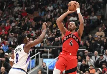 NBA Predictions Today: Best Bets and Player Props for Sunday, February 8 Raptors forward Scottie Barnes takes a jumper against the Jazz during the 2025-26 NBA season.